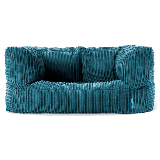 Canapé Enfant Albert 2-6 ans - Côtelé Bleu Canard 01