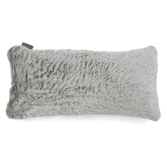 Coussin Rectangulaire Géant 40 x 80cm - Fausse Fourrure Lapin Gris clair 01