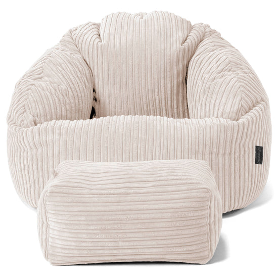 Pouf Chaise Bubble - Côtelé Ivoire 02