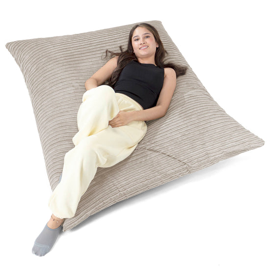 Pouf Géant XXL - Côtelé Vison 02