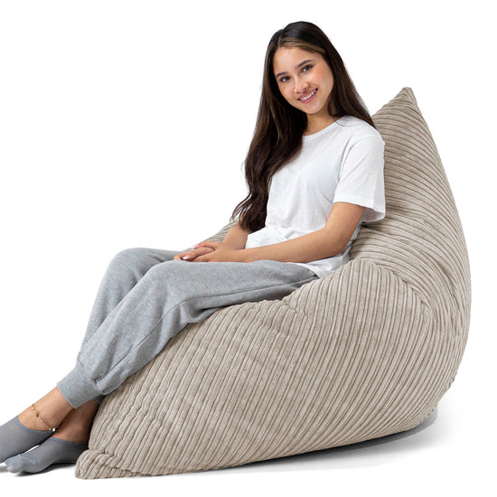 Pouf Géant XXL - Côtelé Vison 03
