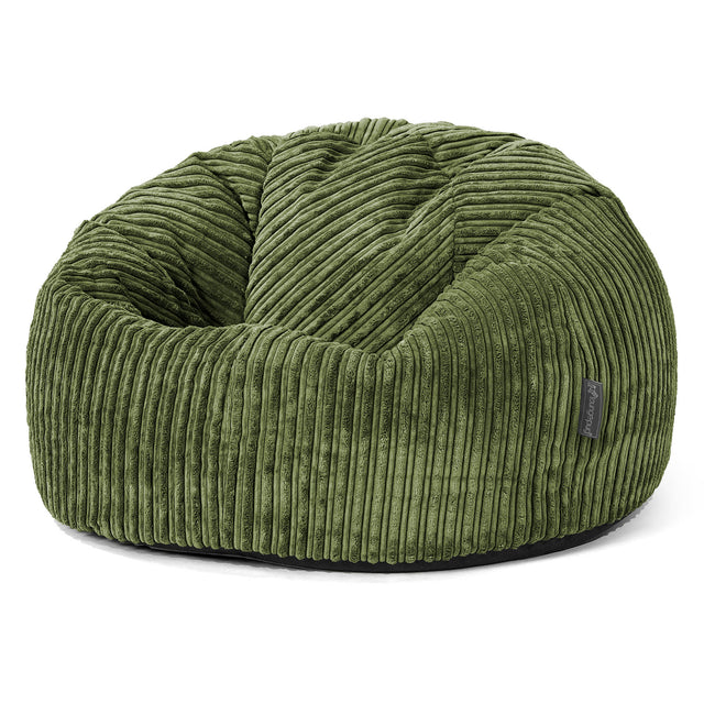 Pouf Poire Classique - Côtelé Vert Forêt 01