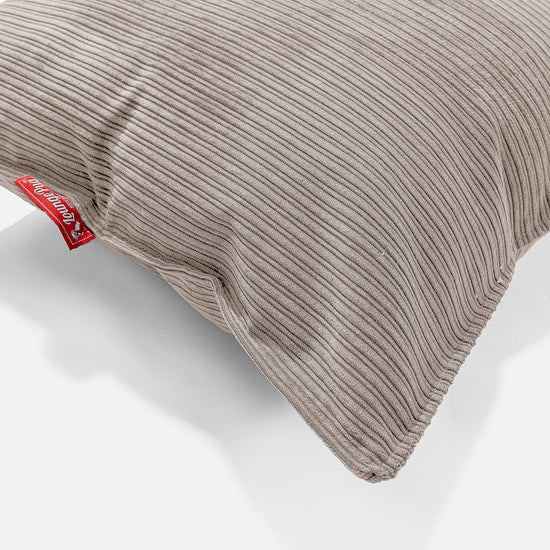 Coussin 47 x 47cm - Côtelé à Fines Rayures Vison 02
