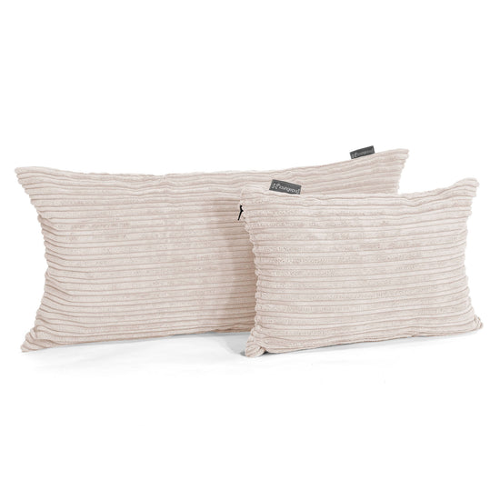 Coussin Rectangulaire 35 x 50cm - Côtelé Ivoire 03