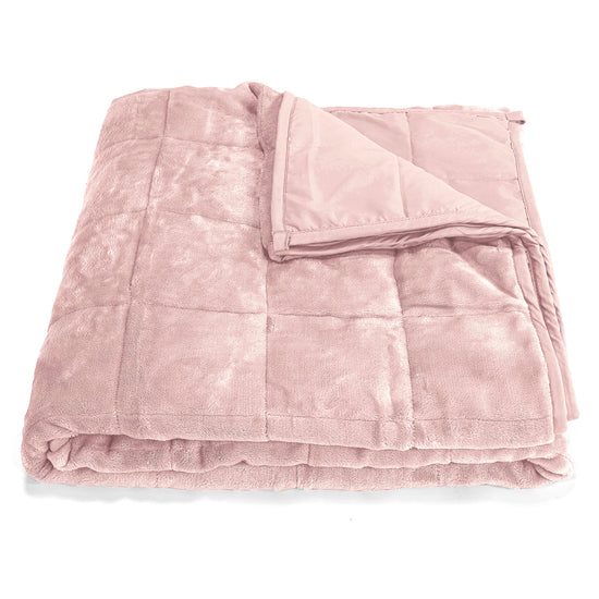 Couverture Lestée pour Adultes - Polaire sherpa Rose Pâle 01