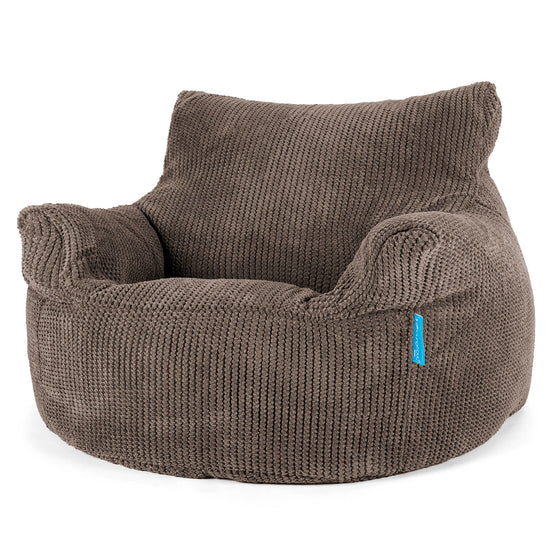 Fauteuil Pouf Enfant 3-8 ans - Pompon Chocolat 01
