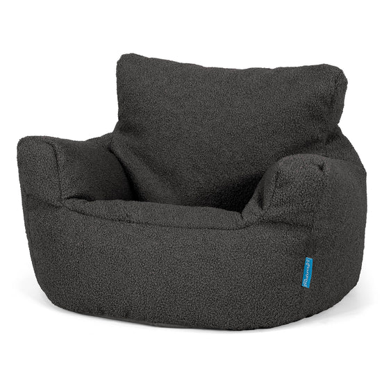 Fauteuil Pouf Bambin 1-3 ans - Bouclé Anthracite 01