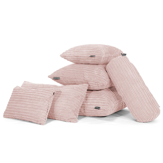 Grand Coussin 70 x 70cm - Côtelé Rose 04