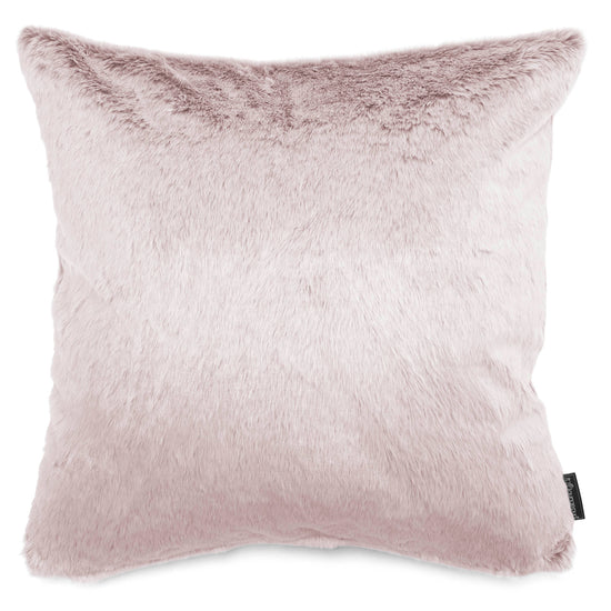 Grand Coussin 70 x 70cm - Fausse Fourrure Lapin Rose Pastel 01