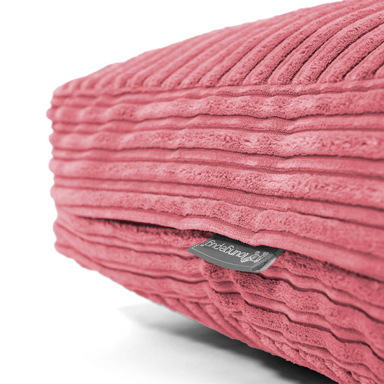 Grand Coussin de Sol - Côtelé Corail 02