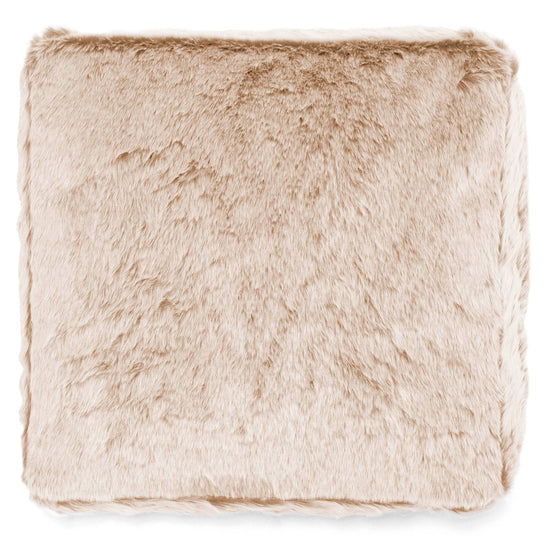 Grand Coussin de Sol - Fausse Fourrure Lapin Blanc 03