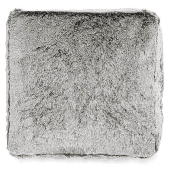 Grand Coussin de Sol - Fausse Fourrure Lapin Gris clair 03