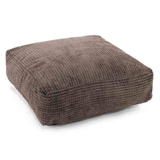 Grand Coussin de Sol - Pompon Chocolat 01