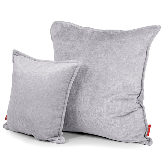 Grand Housse de Coussin 70 x 70cm - Chenille Gris 02