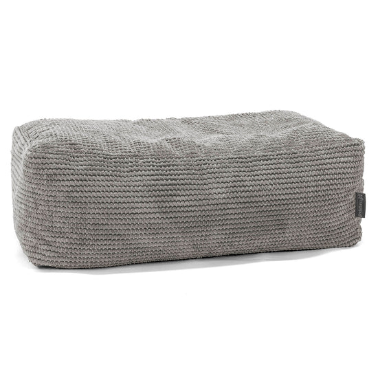 Gros Pouf Repose Pied - Pompon Anthracite 01