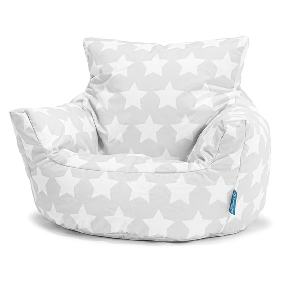 LOUNGE PUG - Imprimé - Fauteuil Enfant, Pouf Enfant - Gris étoile
