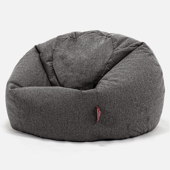Pouf Poire Classique - Interalli Laine Gris 01