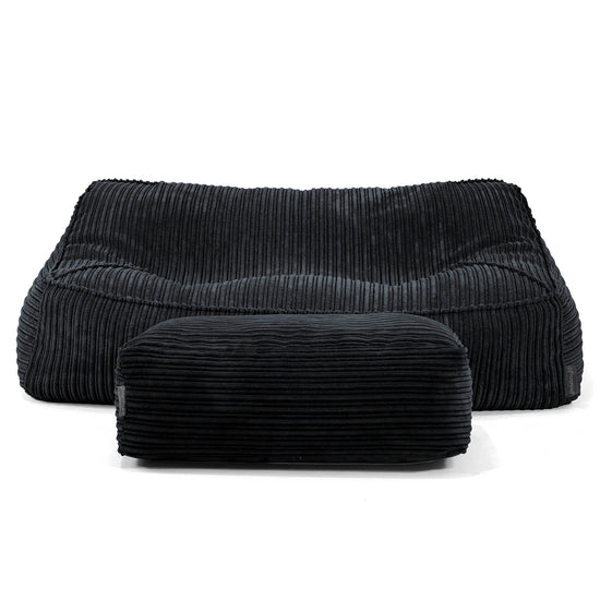 Le Canapé Pouf Doudou - Côtelé Noir 01