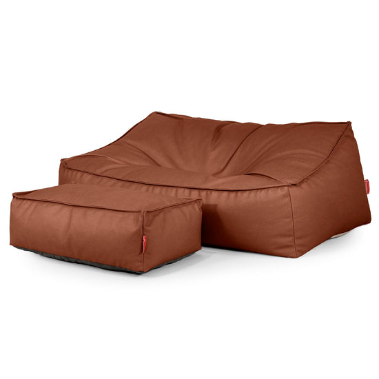 Le Canapé Pouf Doudou - Cuir Végan Marron 02