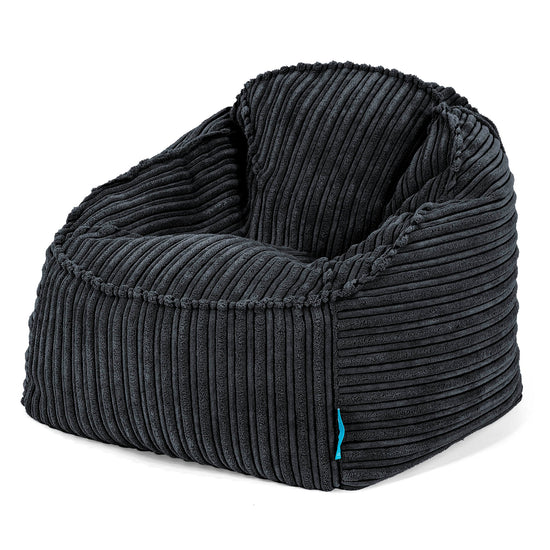 Le Pouf Enfant Doudou 2-6 ans - Côtelé Noir 01