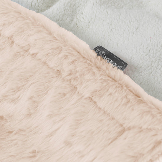 Plaid / Couverture Sherpa - Fausse Fourrure Lapin Blanc 02
