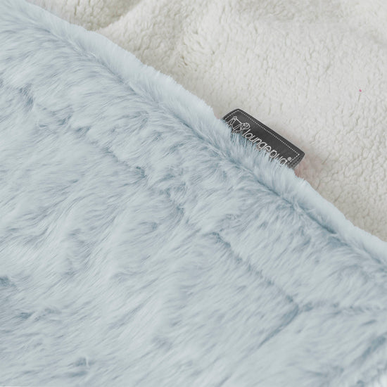 Plaid / Couverture Sherpa - Fausse Fourrure Lapin Bleu Pastel 02