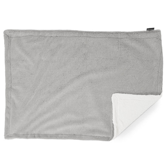 Plaid / Couverture Sherpa - Fausse Fourrure Lapin Gris clair 03