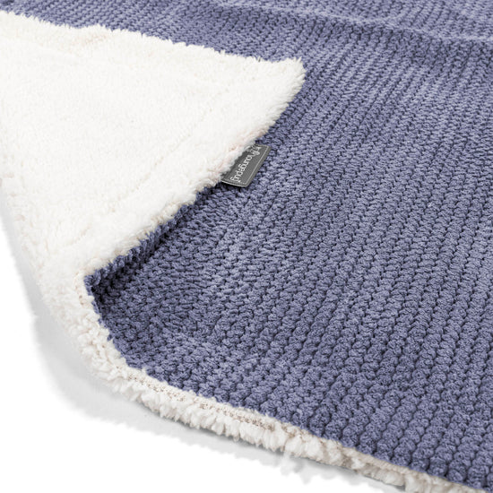 Plaid / Couverture Sherpa - Pompon Violet 02