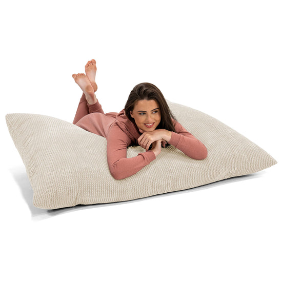 Pouf Fauteuil Design - Côtelé Gris Acier 3057