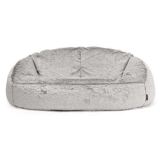 Pouf Canapé Bubble - Fausse Fourrure Lapin Gris clair 01