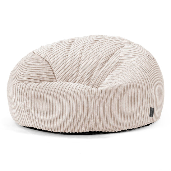 Pouf Canapé Classique - Côtelé Ivoire 01