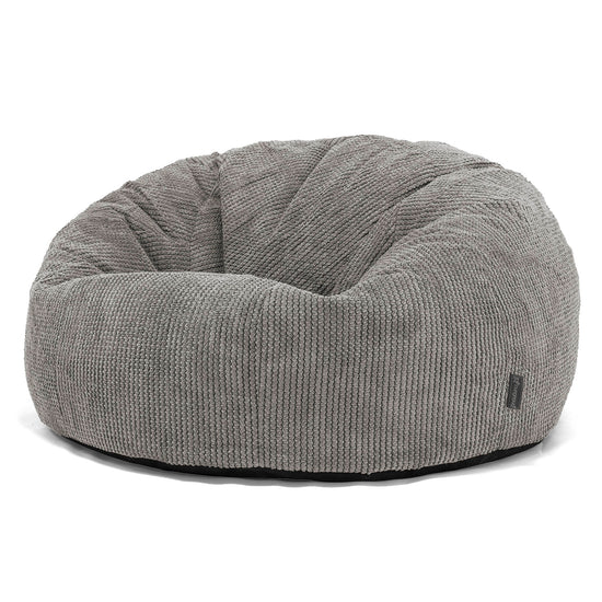 Pouf Canapé Classique - Pompon Anthracite 01