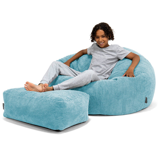 Canapé Pouf pour Enfant 6-14 ans - Pompon Mer Égée 01