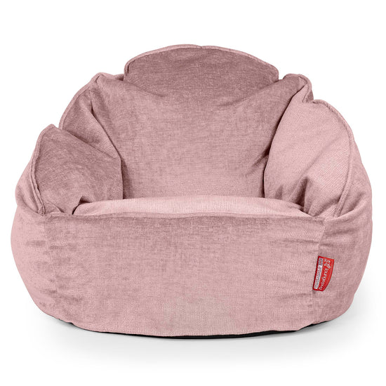 Pouf Chaise Bubble - Chenille Rose 01
