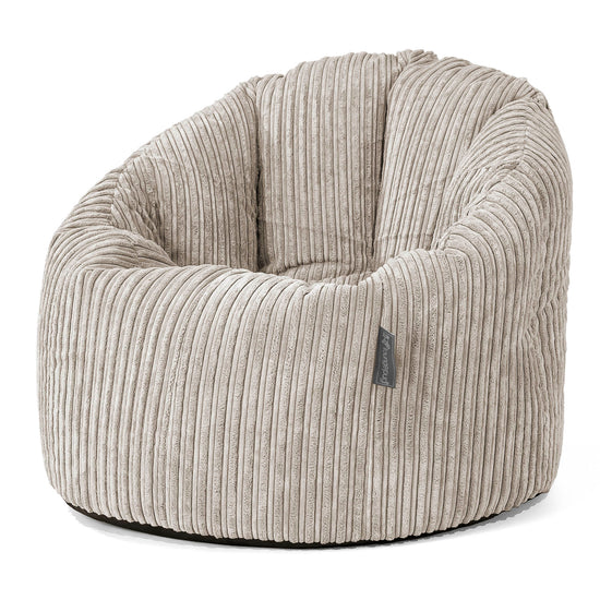 Pouf Chaise Design - Côtelé Vison 01