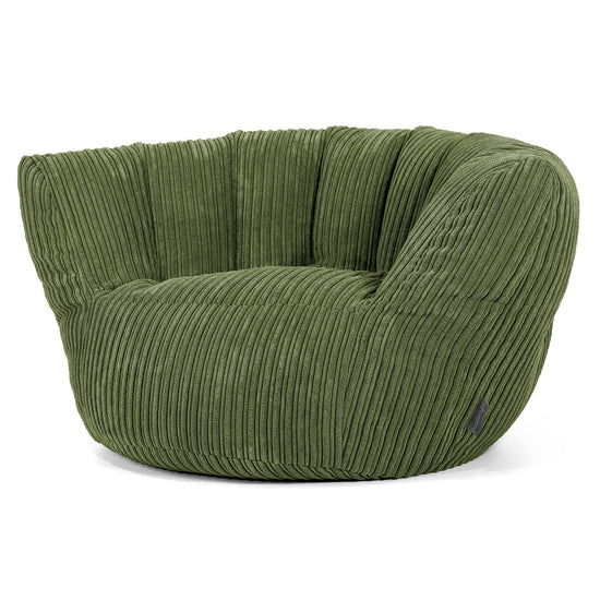 Pouf Charles Vintish - Côtelé Vert Forêt 01