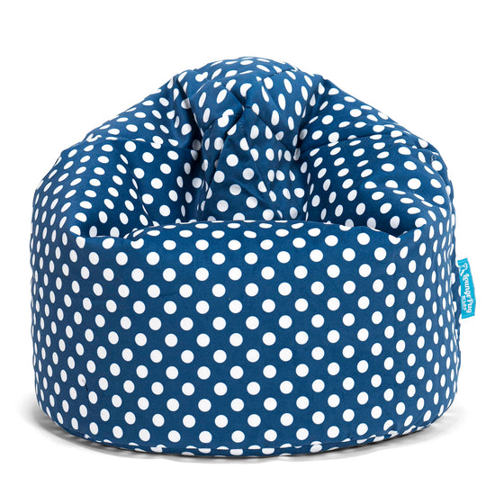 Pouf Enfant - Imprimé Bleu à Pois 01