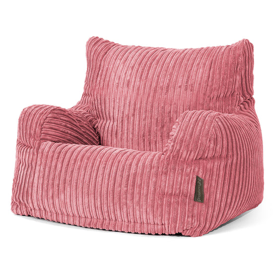 Pouf Fauteuil Design - Côtelé Corail 01