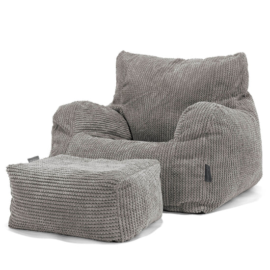 Pouf Fauteuil Design - Pompon Anthracite 02
