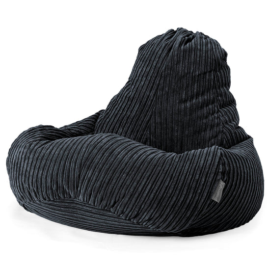 Pouf Gamer Ultra Lux - Côtelé Noir 01