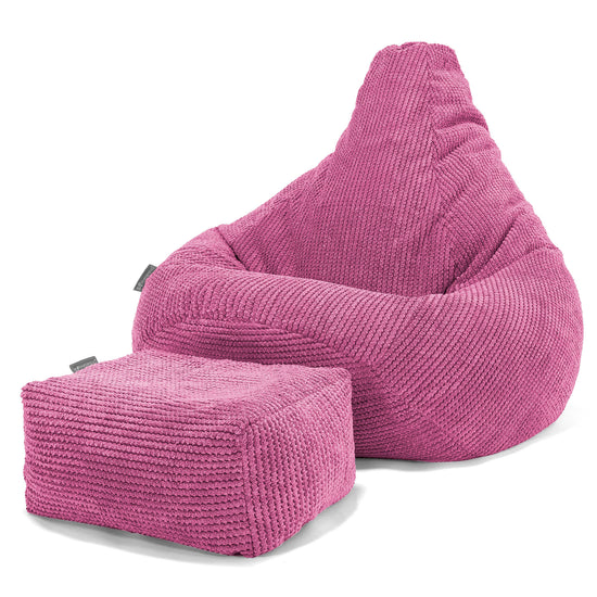 Pouf Poire Gamer - Pompon Rose 01