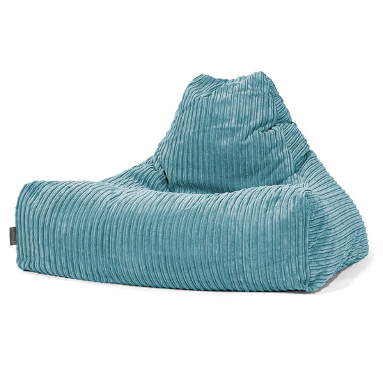 Pouf Fauteuil Relax - Côtelé Mer égée 01