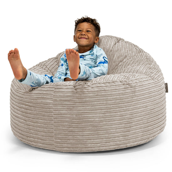 Pouf Géant Câlinou pour Enfants 3-8 ans - Côtelé Vison 01