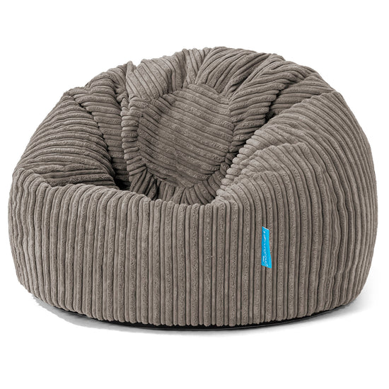 Pouf Poire Classique Enfant 1-5 ans - Côtelé Anthracite 01