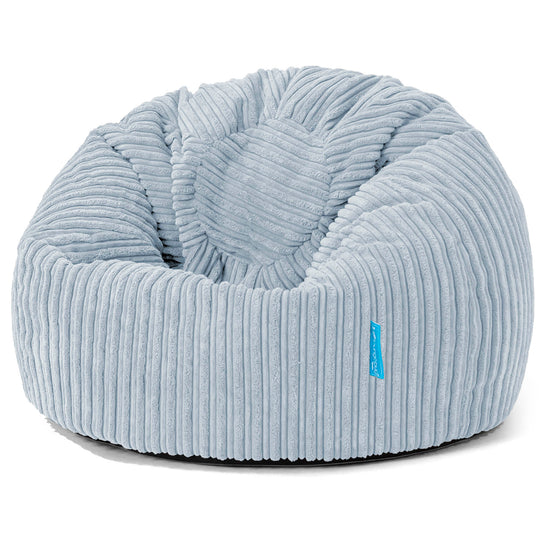 Pouf Poire Classique Enfant 1-5 ans - Côtelé Bébé Bleu 01