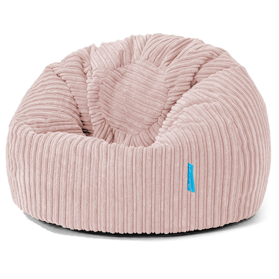 Pouf Poire Classique Enfant 1-5 ans - Côtelé Rose 01