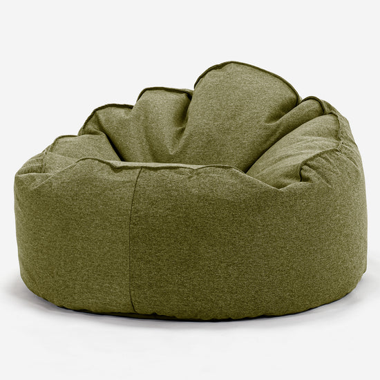 Pouf Poire, Archi - Interalli Laine Vert Acide 01