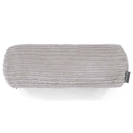 Housse de Traversin 20 x 55cm - Côtelé Gris Argent 02