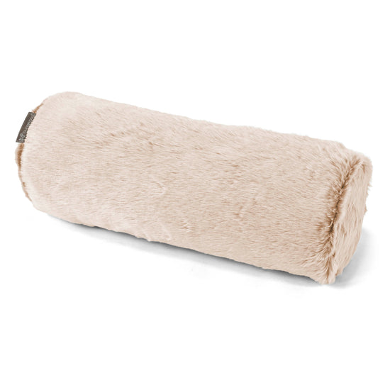 Traversin 20 x 55cm - Fausse Fourrure Lapin Blanc 01