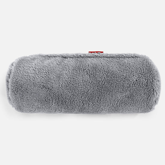 Traversin 20 x 55cm - Fausse Fourrure Nounours Gris Foncé 02